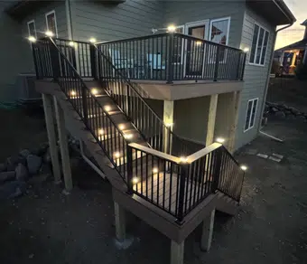 Antique Leather Two-Tier Deck