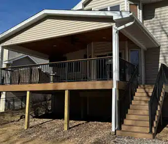 Antique Leather Two-Tier Deck